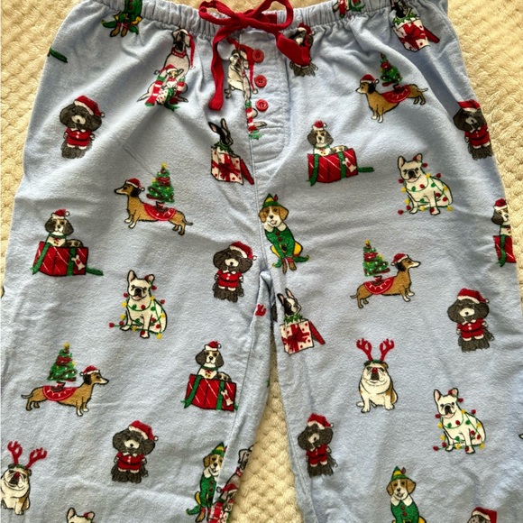 Women’s Christmas dogs flannel pajama set - Picture 2 of 4